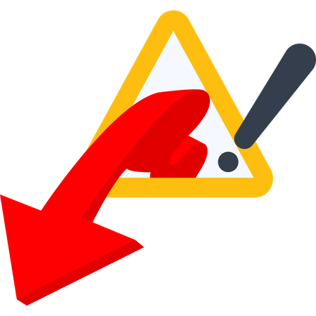 Advertencia de recesión económica  Ilustración