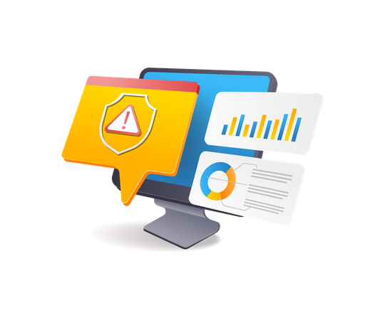 Alerte d'analyse commerciale  Illustration