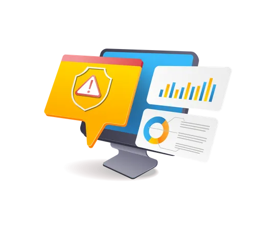 Alerte d'analyse commerciale  Illustration