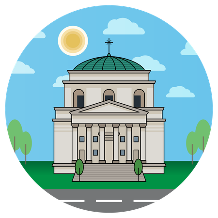 Alexander-Kirche Warschau Polen  Illustration