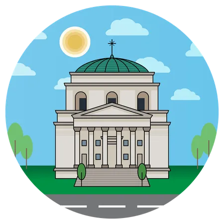 Alexander-Kirche Warschau Polen  Illustration