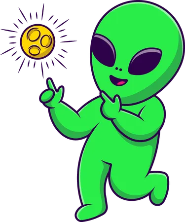 Alien Get Ideas  Illustration