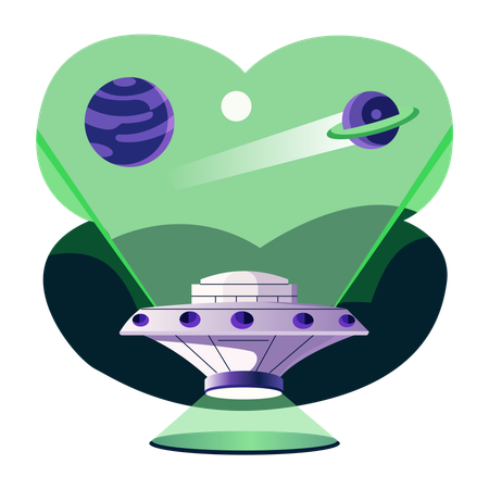 Alien spaceship  Illustration