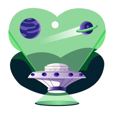 Alien spaceship  Illustration