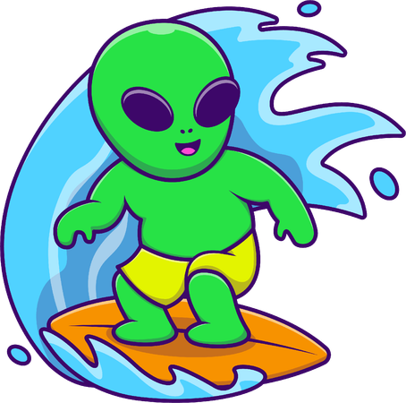 Surf extraterrestre  Illustration