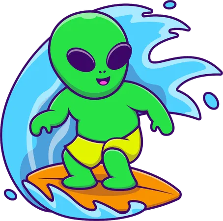 Surf extraterrestre  Illustration