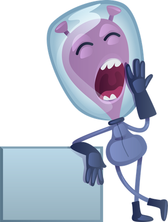 Alienígena bocejando  Ilustração