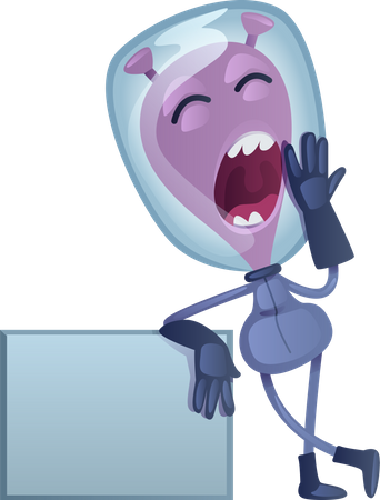 Alienígena bostezando  Ilustración