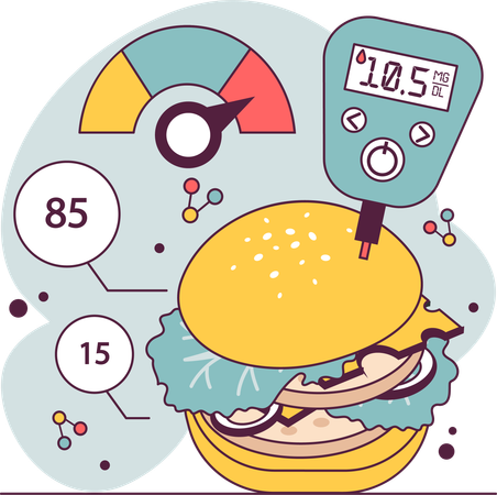 Alimentos com alto teor de diabetes  Illustration