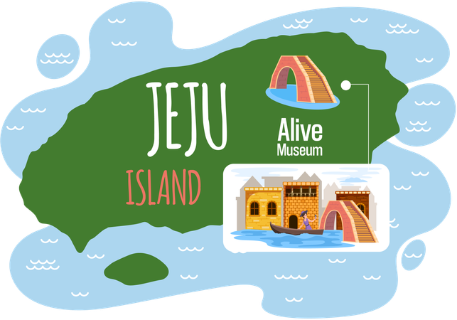 Alive museum city landmark  Illustration