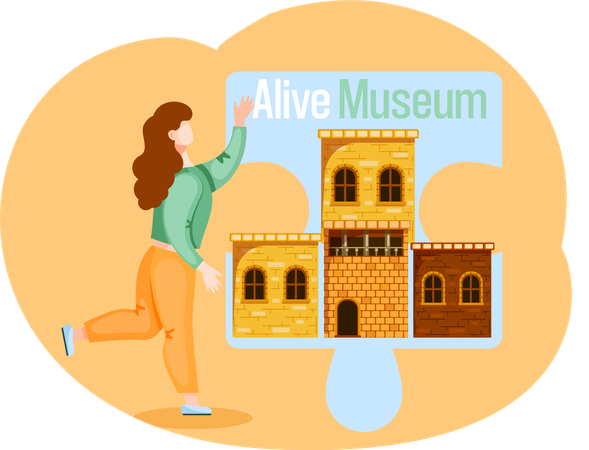 Alive museum in Jeju island in South Korea  Illustration