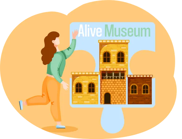 Alive museum in Jeju island in South Korea  Illustration