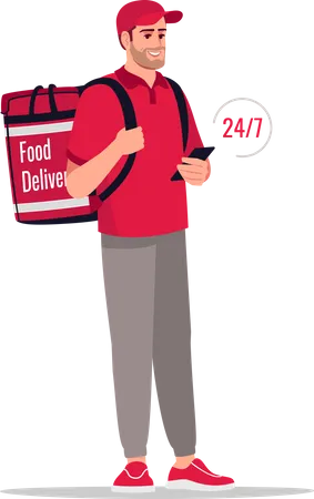 All day food delivery  Illustration