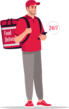 All day food delivery  Illustration