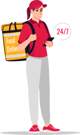 All day food delivery  Illustration