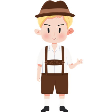 Allemagne dirndl et lederhosen  Illustration