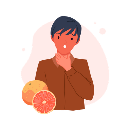 Allergic to citrus  Illustration