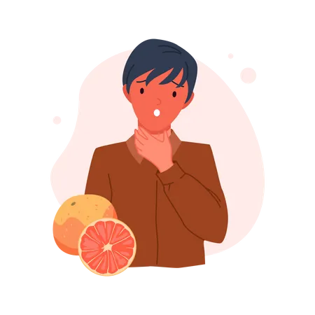 Allergic to citrus  Illustration