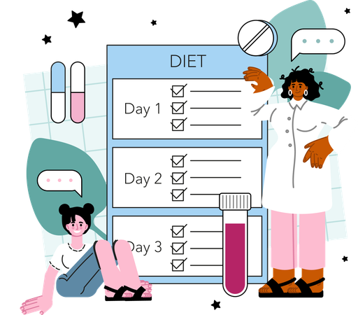 Allergy examination  Illustration