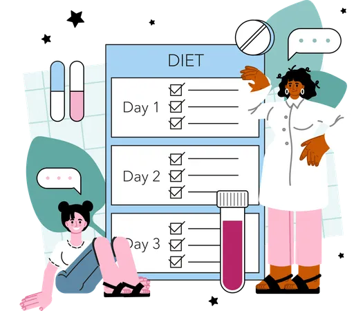 Allergy examination  Illustration