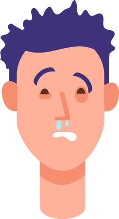 Allergy runny nose Illustration
