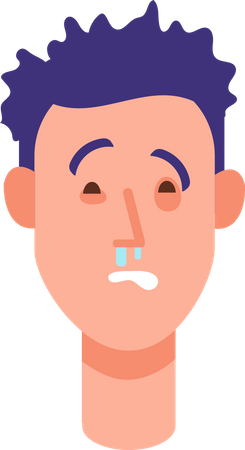 Allergy runny nose  Illustration