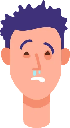 Allergy runny nose  Illustration