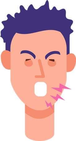 Allergy sneeze Illustration