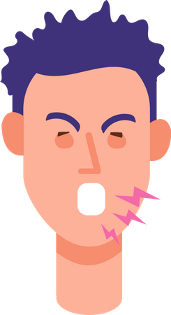 Allergy sneeze  Illustration