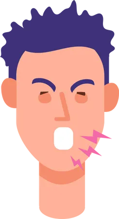 Allergy sneeze  Illustration