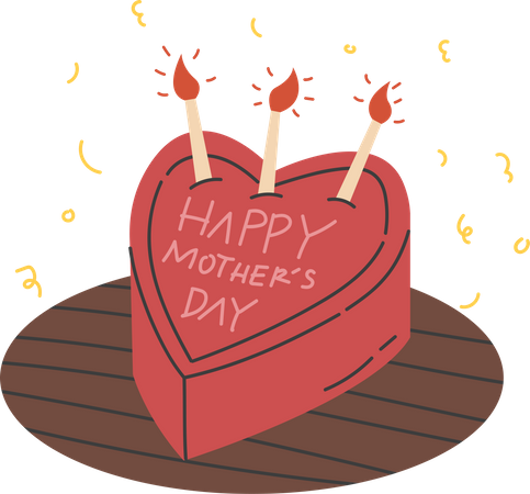 Kuchen zum Muttertag  Illustration