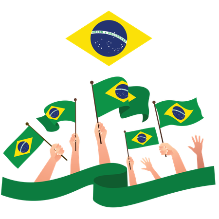 Alles Gute zum brasilianischen Unabhängigkeitstag  Illustration