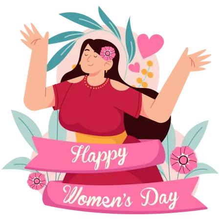 Alles Gute zum Tag der Frauen  Illustration