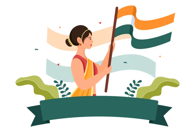 Alles Gute zum indischen Unabhängigkeitstag  Illustration