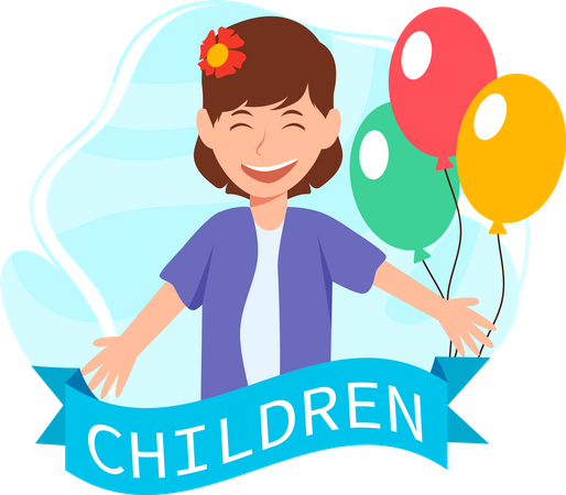 Alles Gute zum Kindertag  Illustration