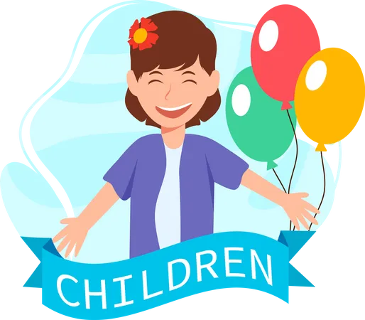 Alles Gute zum Kindertag  Illustration