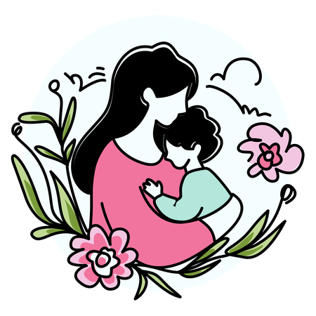 Schönen Muttertag  Illustration