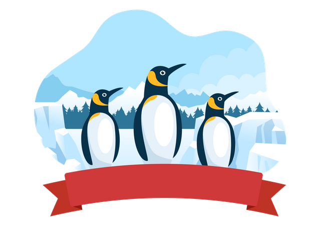 Alles Gute zum Pinguin-Tag  Illustration