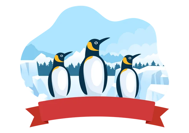 Alles Gute zum Pinguin-Tag  Illustration