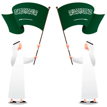 Herzlichen Glückwunsch zum Unabhängigkeitstag in Saudi-Arabien  Illustration