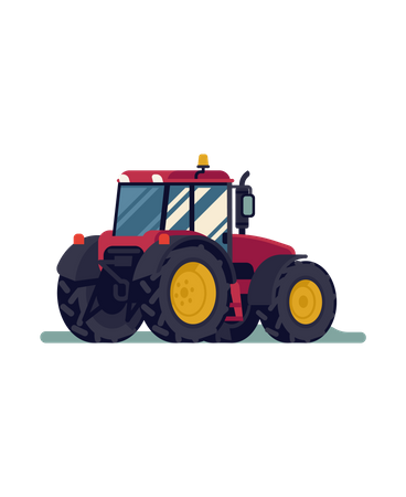 Traktor mit Allradantrieb  Illustration