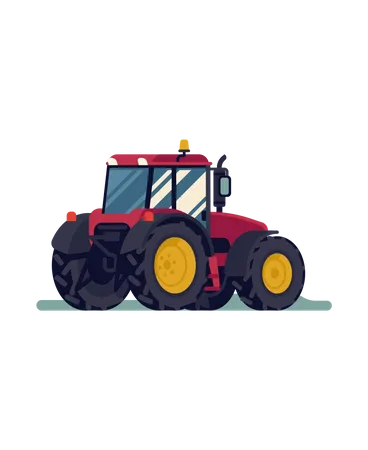 Traktor mit Allradantrieb  Illustration