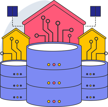 Almacén de base de datos  Ilustración