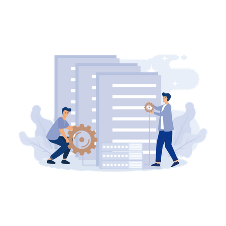 Almacenamiento de bases de datos  Ilustración