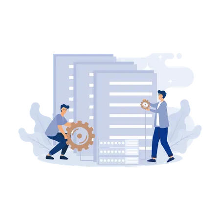 Almacenamiento de bases de datos  Ilustración