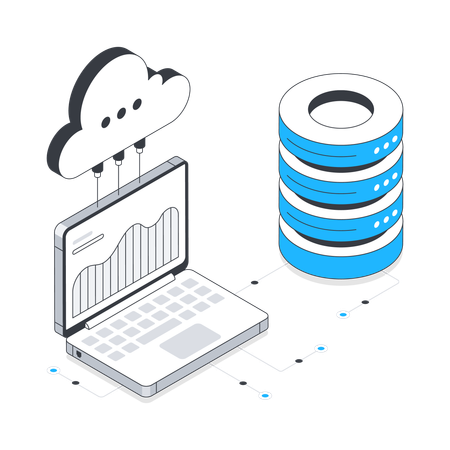 Almacenamiento de datos en la nube  Ilustración