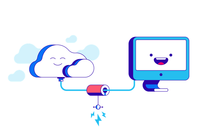 Almacenamiento en la nube  Illustration