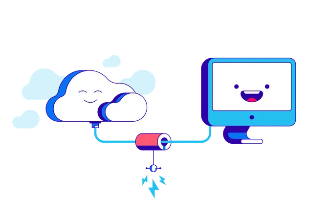 Almacenamiento en la nube  Illustration