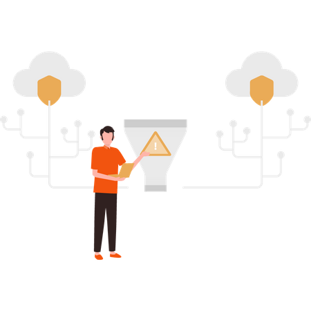 Almacenamiento en la nube protegido  Ilustración