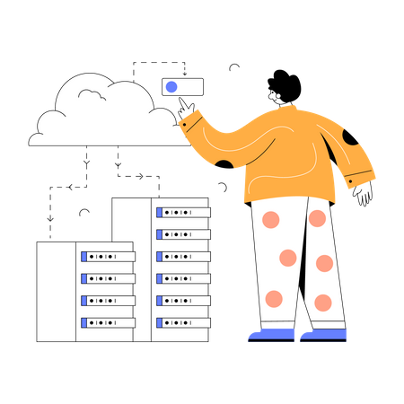 Alojamiento de datos  Ilustración